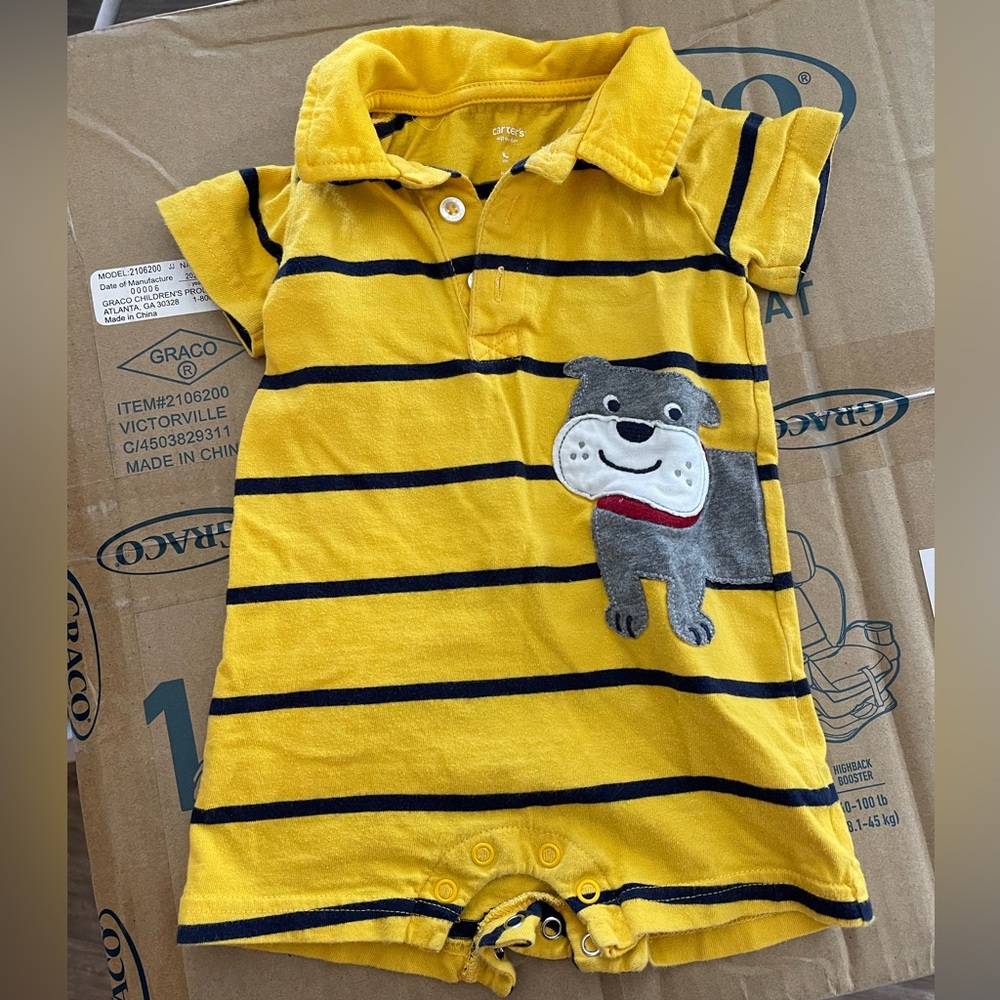 Carters yellow romper